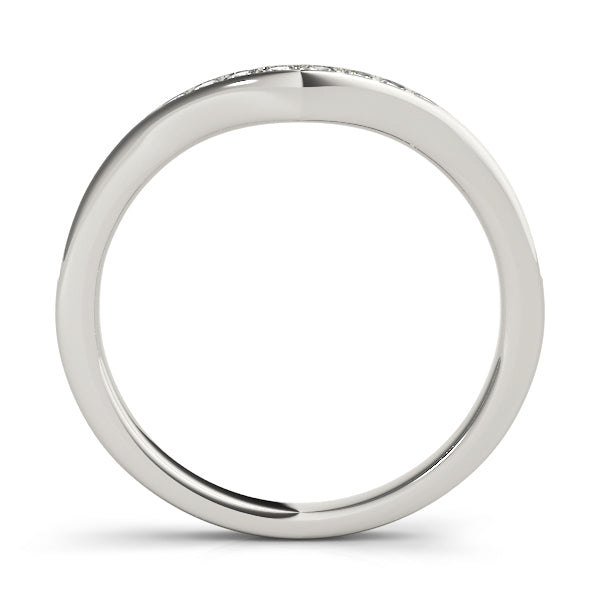 18K White Gold 0.19ctw Diamond Wedding Band