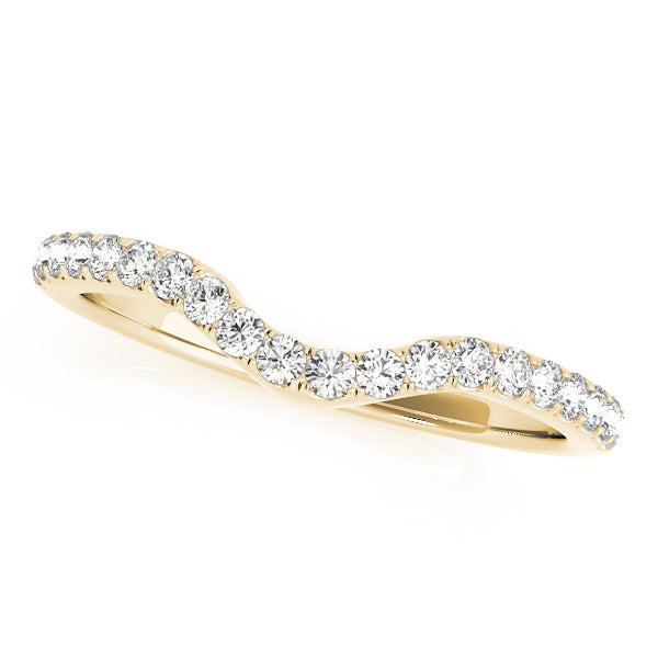 18K Yellow Gold 1/4 CT Diamond Wedding Band