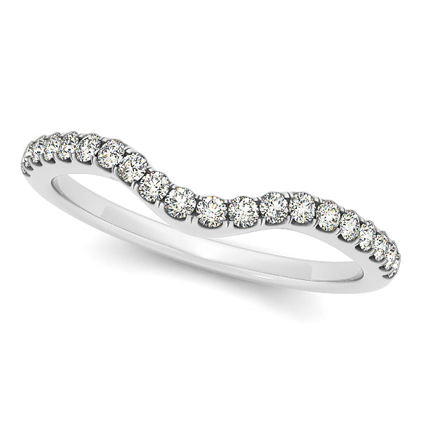 14K White Gold Diamond Wedding Ring