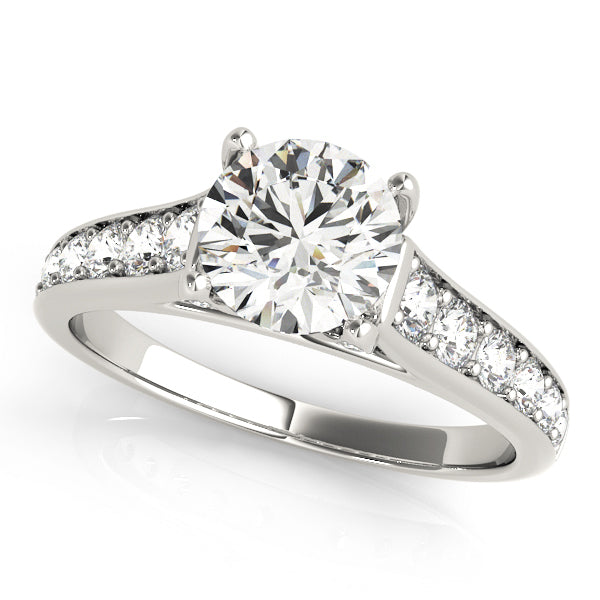 Platinum 1.33ctw Round Diamond Engagement Ring