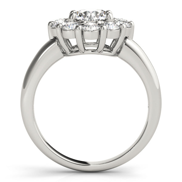 18K White Gold 2 CT Diamond Halo Engagement Ring