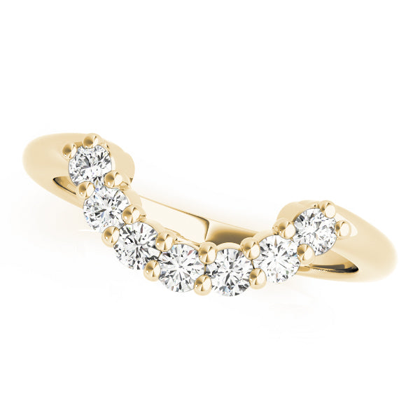 18K Yellow Gold 7-Diamond Wedding Band