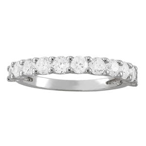 14K White Gold Diamond Wedding Ring