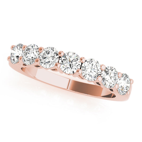 14K Rose Gold Multi-Diamond Wedding Band