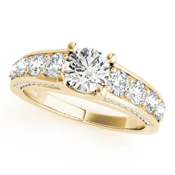 18K Yellow Gold 2.3 ctw Round Diamond Engagement Ring