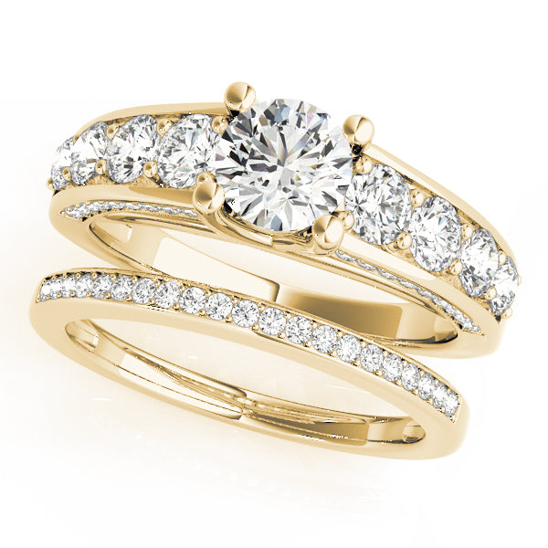 14K Yellow Gold 2.3 ctw Round Diamond Engagement Ring