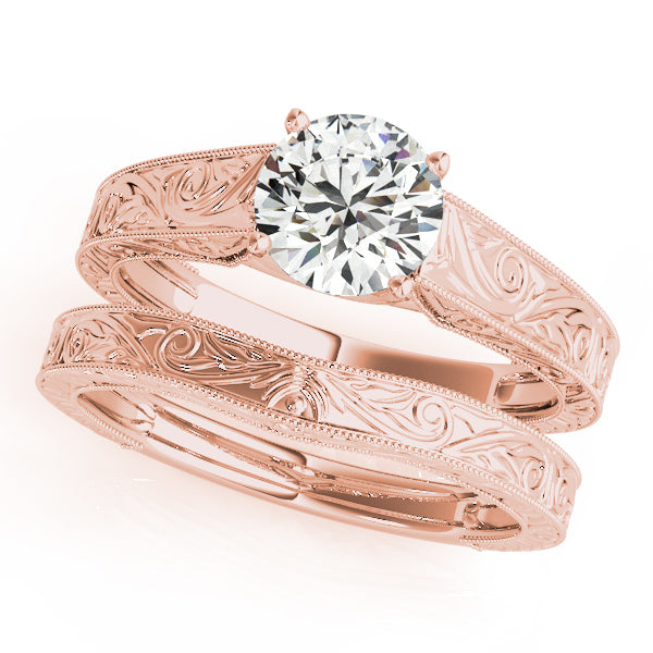 14K Rose Gold 1 CT Diamond Engagement Ring