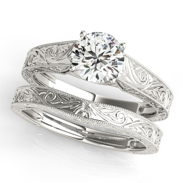 14K White Gold 1 CT Diamond Engagement Ring