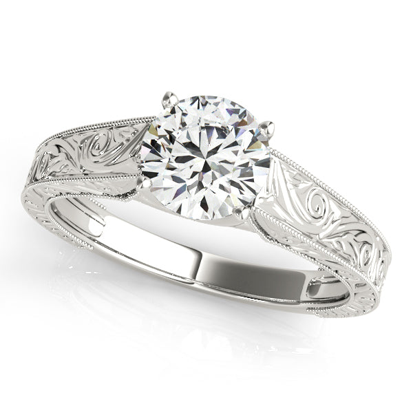 14K White Gold 1 CT Diamond Engagement Ring