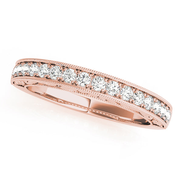 18K Rose Gold Diamond Wedding Ring