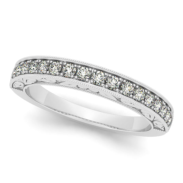 18K White Gold 1/3 ct Diamond Wedding Band