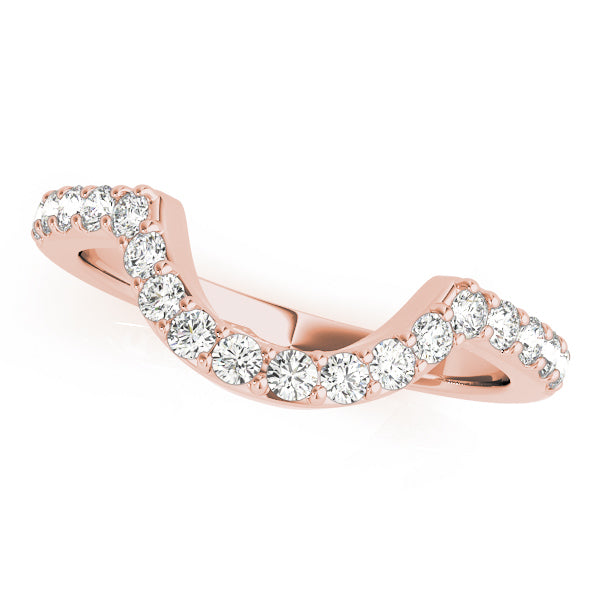 Rose Gold 18K Diamond Wedding Band