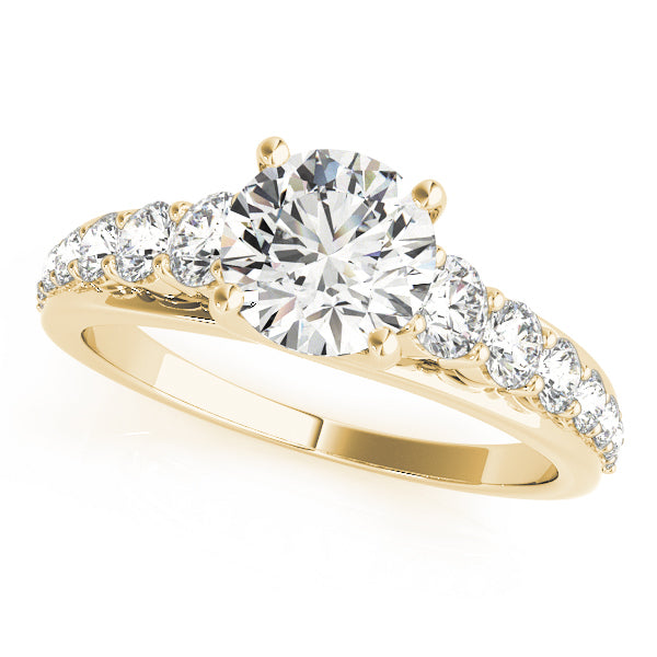 18K Yellow Gold 1 CT Diamond Engagement Ring