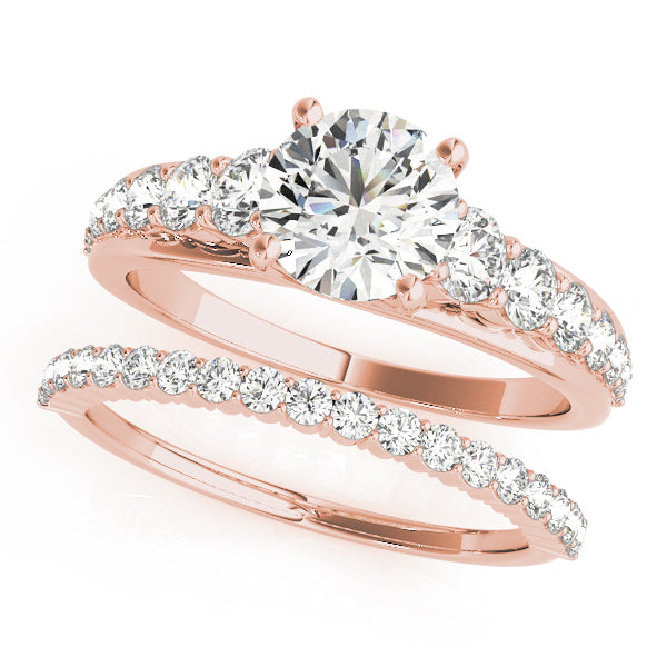 14K Rose Gold 1 CT Diamond Engagement Ring