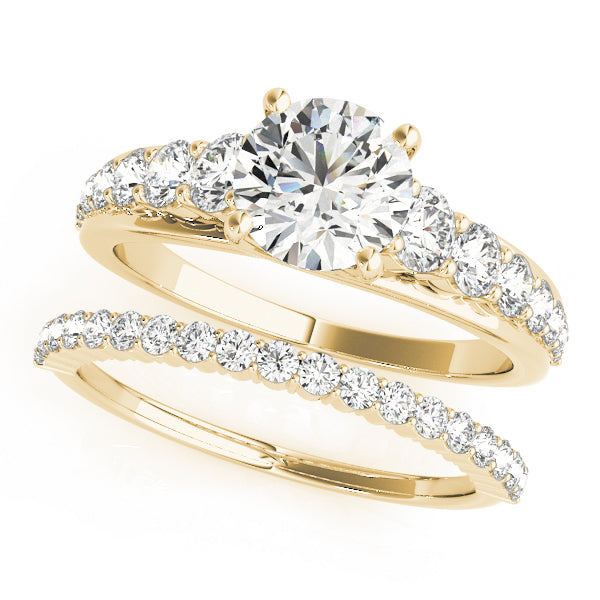 18K Yellow Gold 1 CT Diamond Engagement Ring