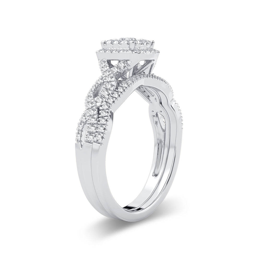 14K White Gold 0.43CT Lab Diamond Engagement Ring
