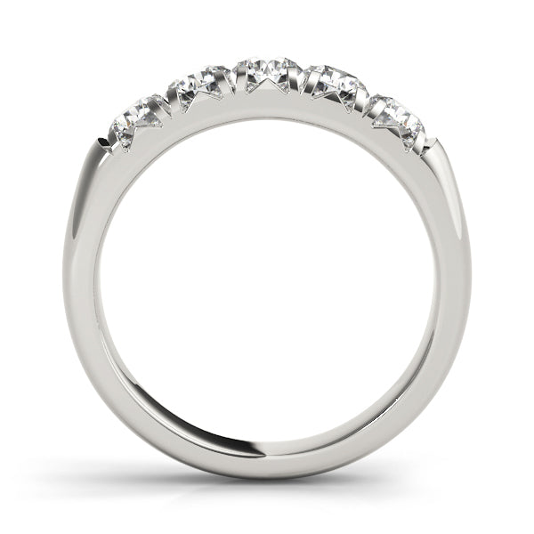 5-Stone Round Diamond Wedding Band