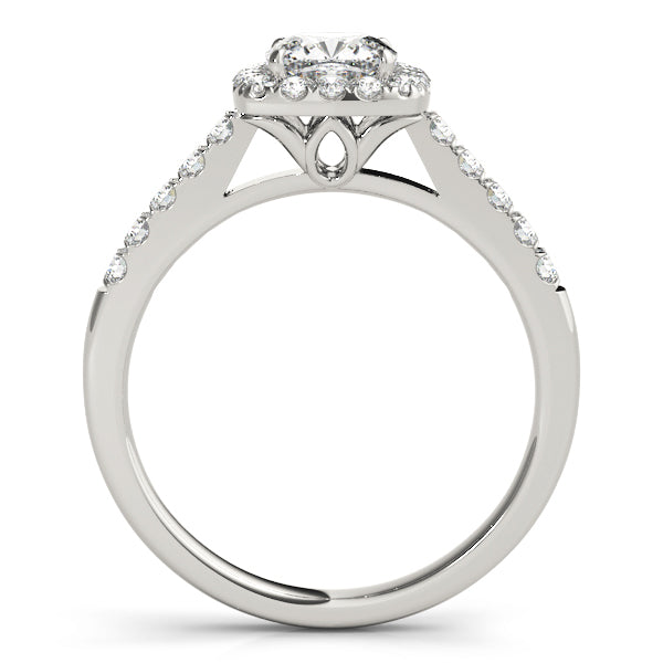 18K White Gold 1.33ctw Cushion Diamond Engagement Ring