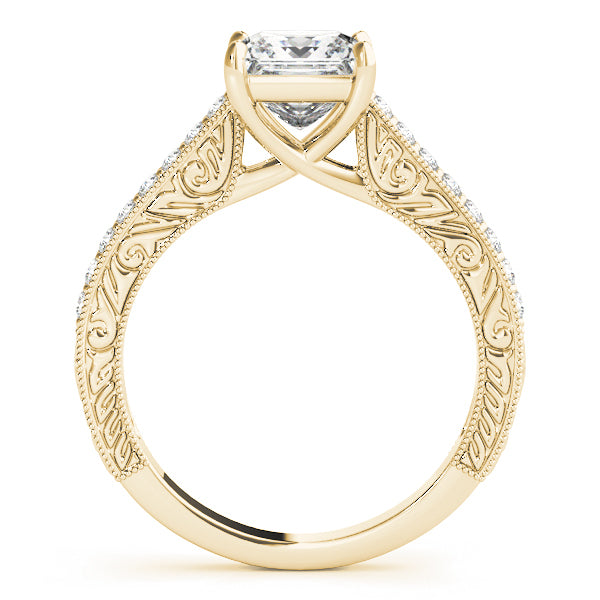 14K Yellow Gold 0.5 CT Diamond Engagement Ring