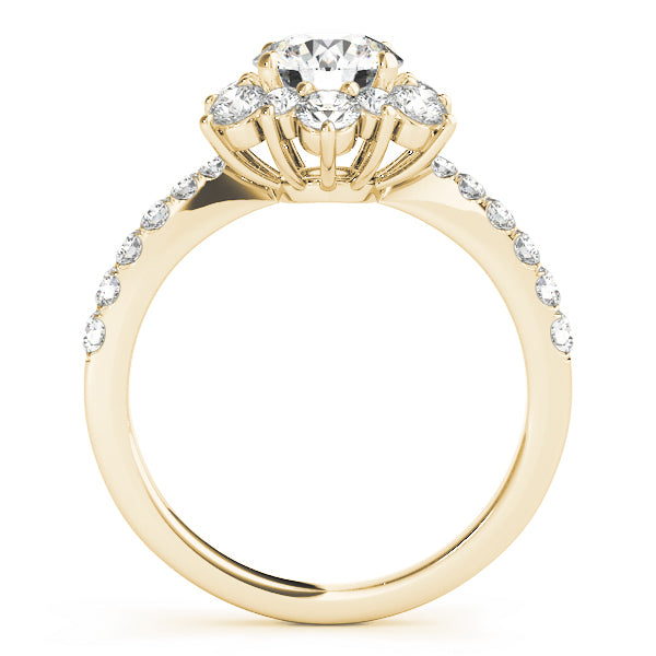 14K Yellow Gold Round Diamond Engagement Ring 1.875ctw