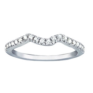 14K White Gold Diamond Wedding Ring