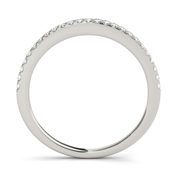 18K White Gold 0.108ctw Diamond Wedding Band