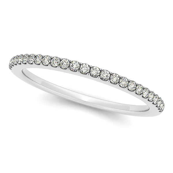Platinum 0.108ctw Round Diamond Wedding Ring