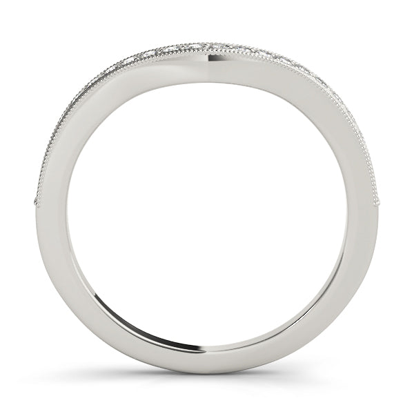 14K White Gold 0.22ctw Diamond Wedding Band