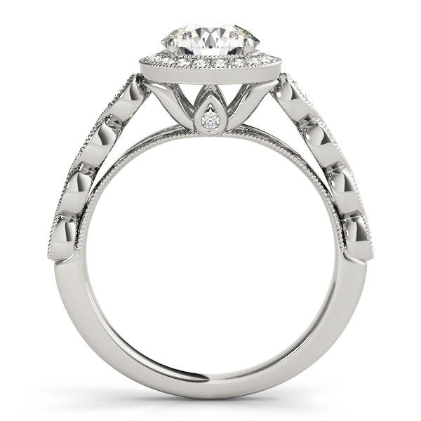14K White Gold 1.33ctw Round Diamond Engagement Ring