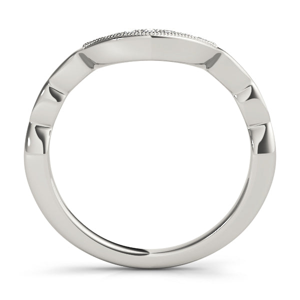 14K White Gold Multi-Diamond Wedding Band