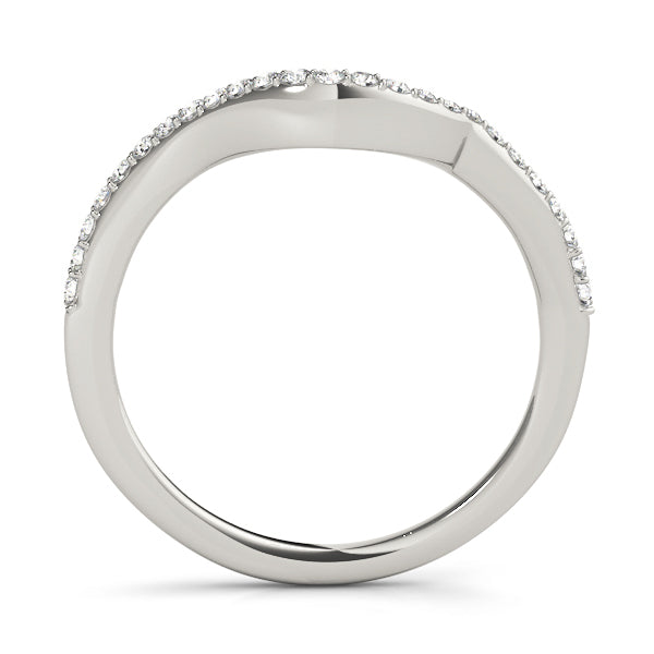 Platinum 1/4 CT Diamond Wedding Ring Band