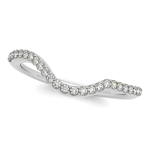 18K White Gold 0.25 CT Diamond Wedding Band