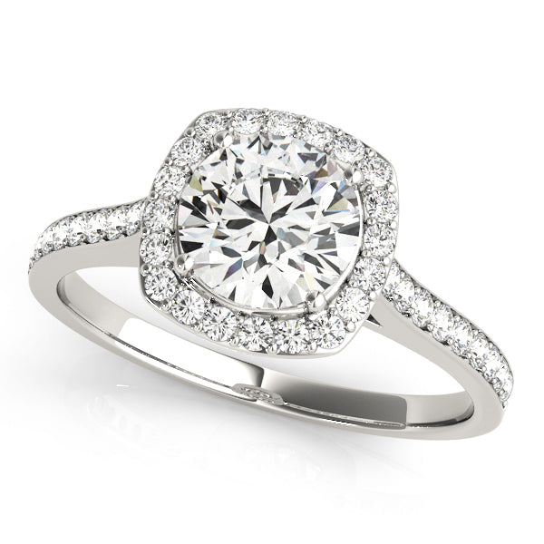 18K White Gold 1.33ctw Round Diamond Engagement Ring