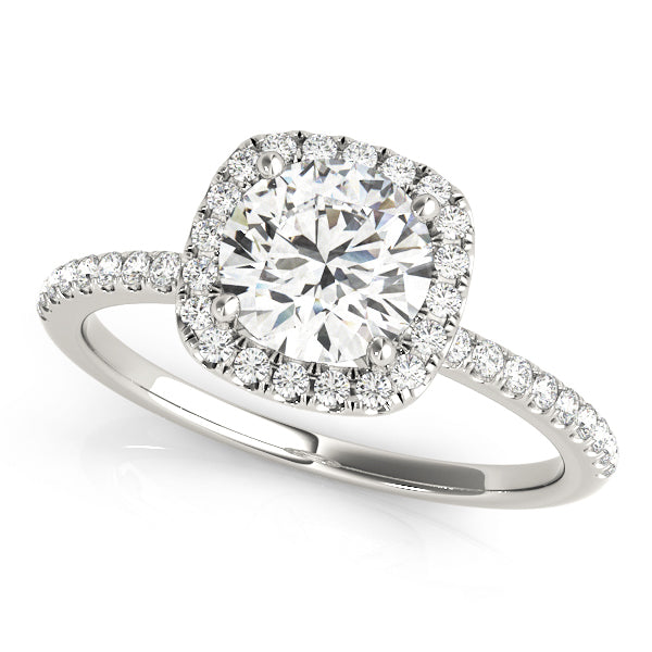 18K White Gold 1.2 ctw Round Diamond Engagement Ring