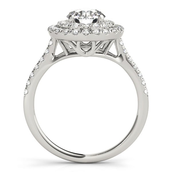 14K White Gold 1 CT Diamond Halo Engagement Ring
