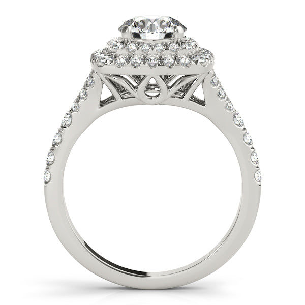 18K White Gold 1.5 ctw Round Diamond Halo Ring