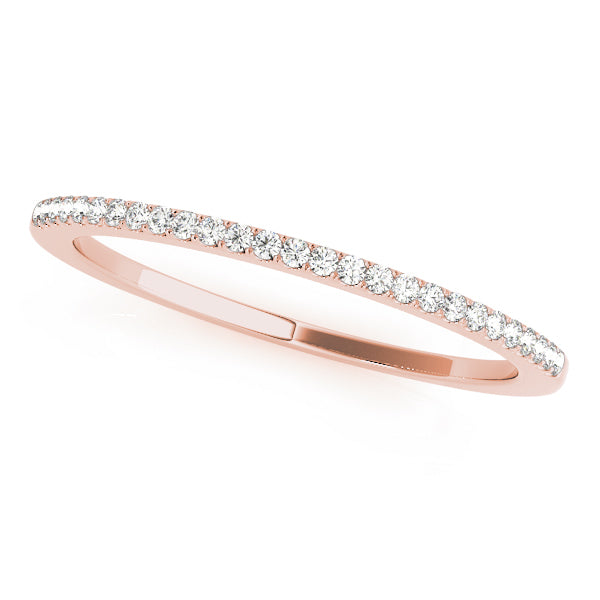 18K Rose Gold PavÃ© Diamond Wedding Band