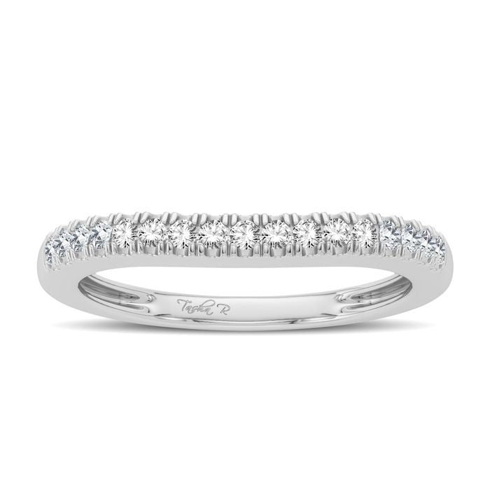 Chic 14K White Gold 0.17CT Lab Diamond Ring Enhancer Band