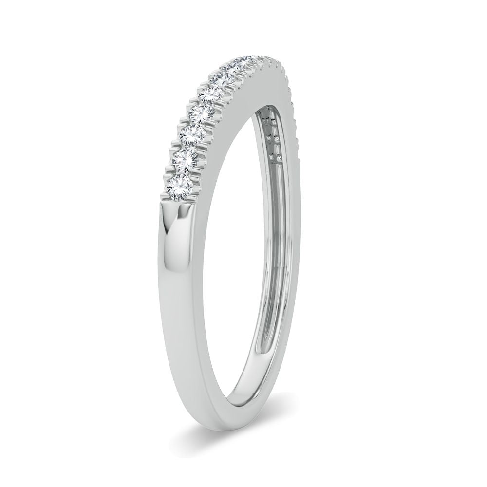 Chic 14K White Gold 0.17CT Lab Diamond Ring Enhancer Band