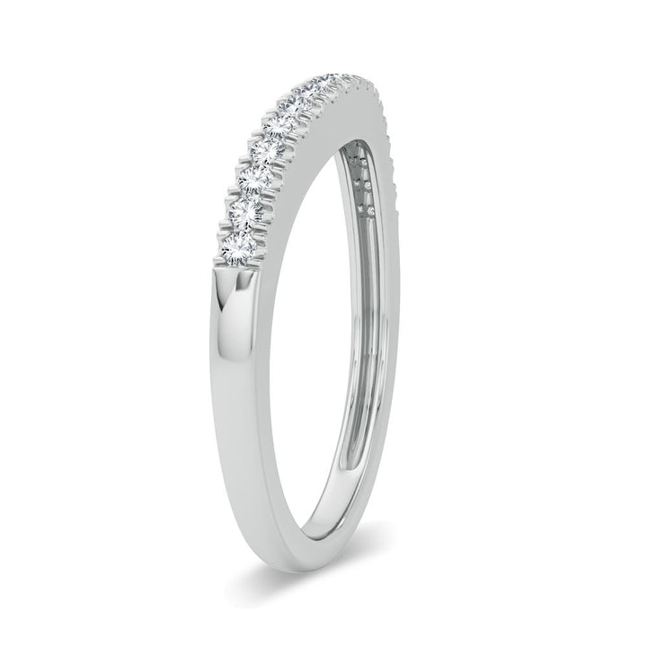 Chic 14K White Gold 0.17CT Lab Diamond Ring Enhancer Band