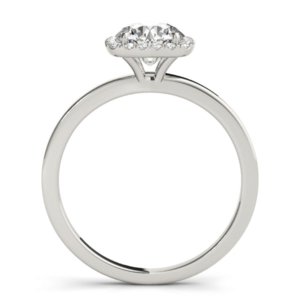 18K White Gold 1 CT Diamond Halo Engagement Ring
