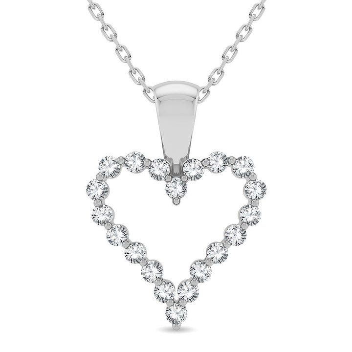 Chic 14k White Gold Lab Grown Diamond Womens Pendant