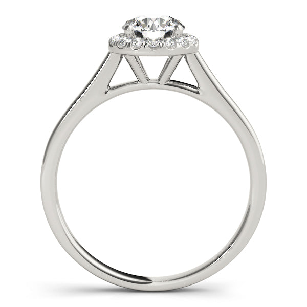 14K White Gold 1 CT Diamond Halo Engagement Ring