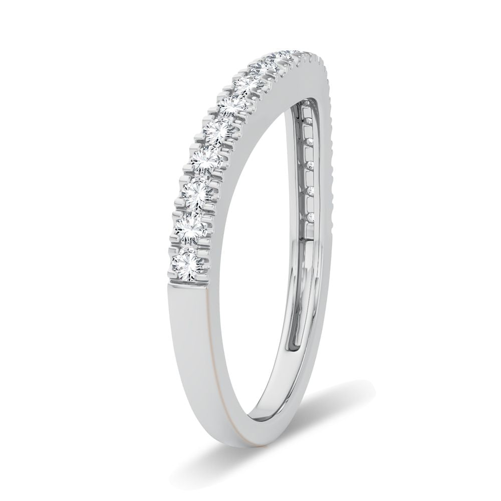 Sparkling 14K White Gold Lab Diamond Enhancer Ring Band