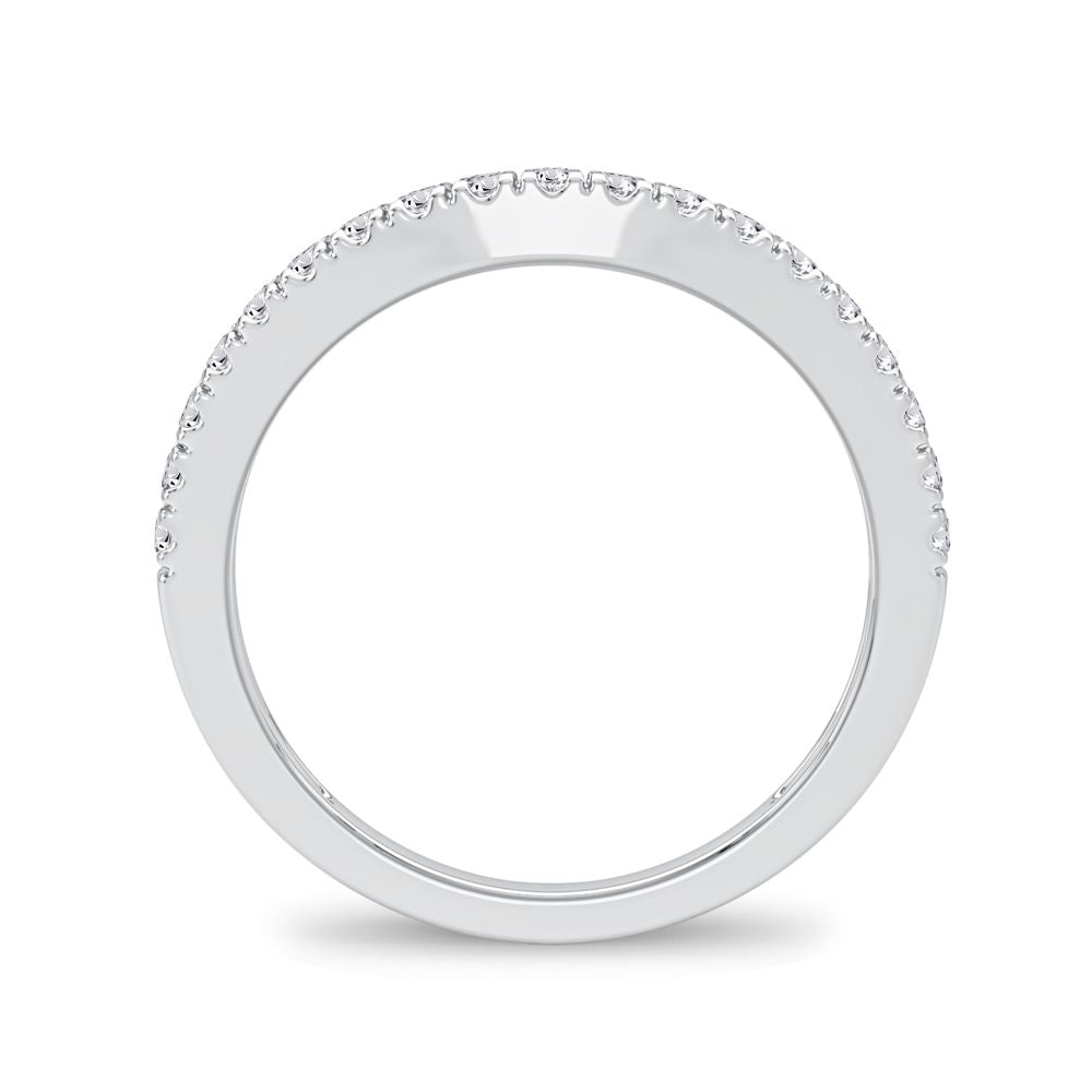 Sparkling 14K White Gold Lab Diamond Enhancer Ring Band