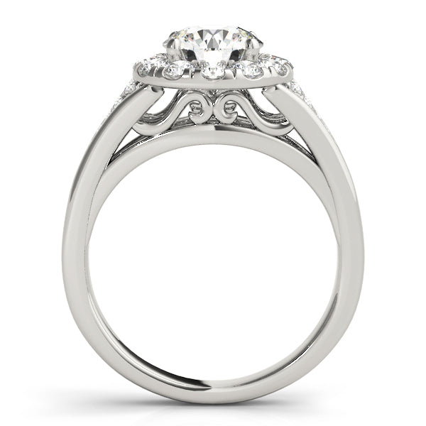 18K White Gold 1.5 CT Diamond Halo Engagement Ring