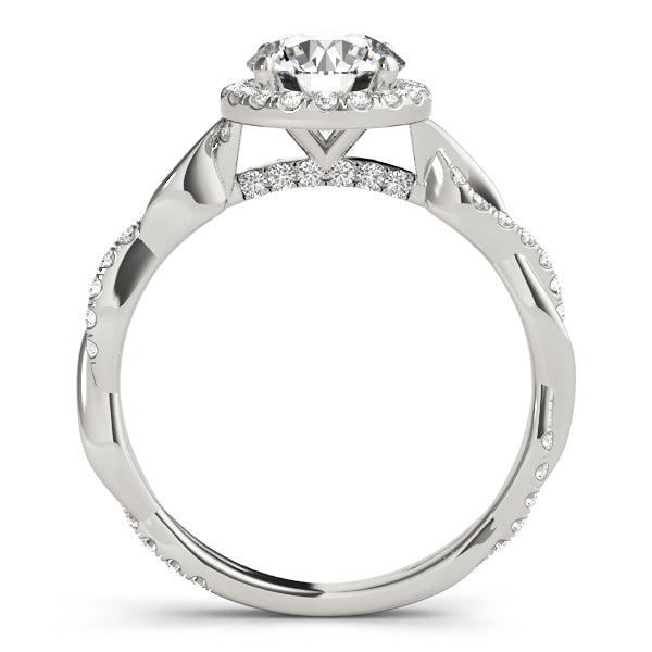 14K White Gold 1.33ctw Diamond Halo Ring