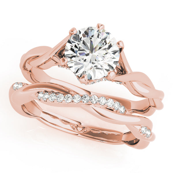 1 CT Rose Gold Round Diamond Engagement Ring