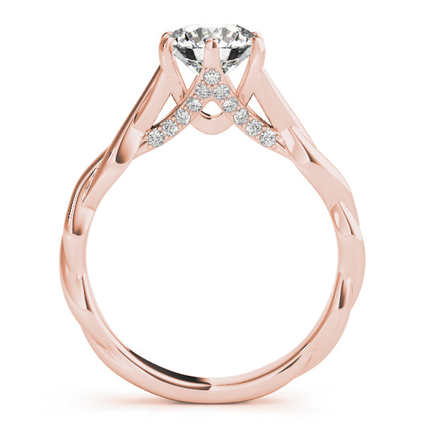 1 CT Rose Gold Round Diamond Engagement Ring