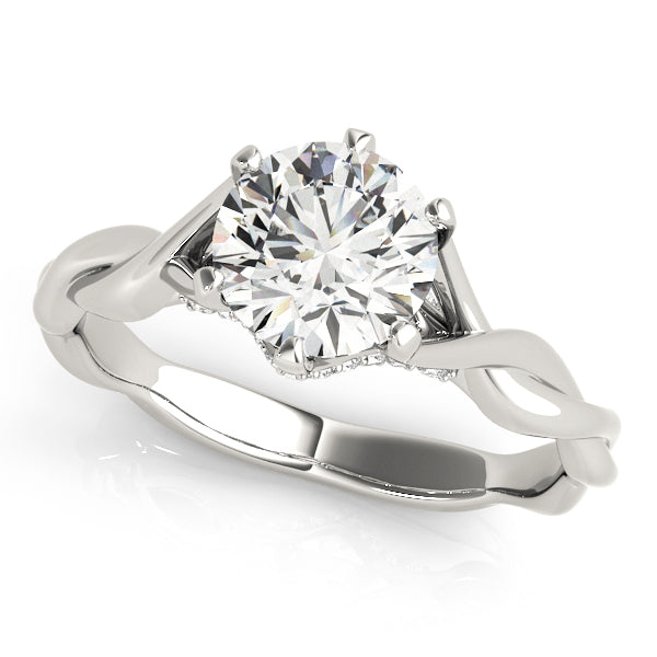 1 CT Platinum Round Diamond Engagement Ring